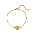 Dainty Floral Pendant Necklace - Protection Ring Bracelet [RMB1YOOB]
