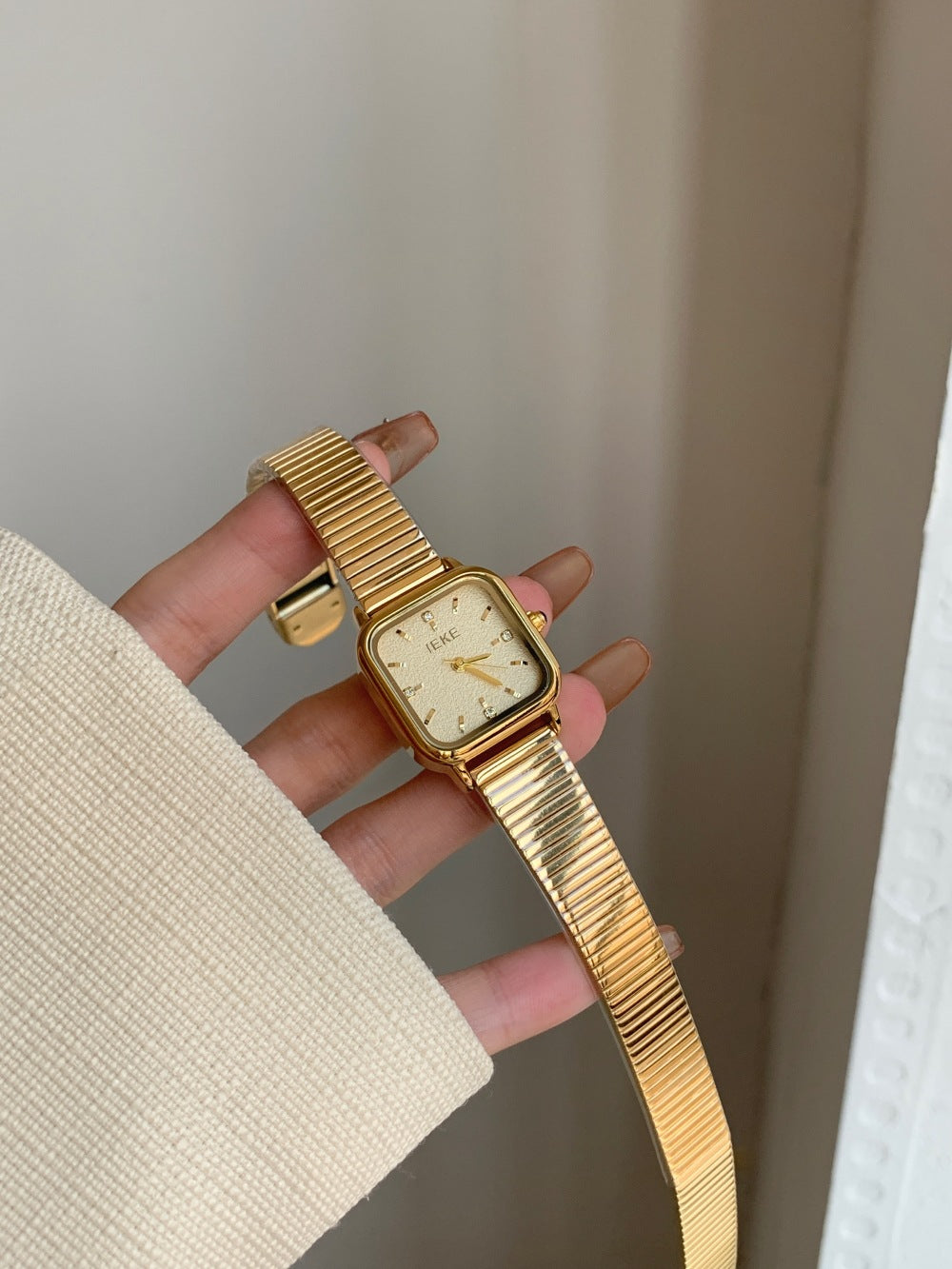 Nevaeh Retro Square Watch - Gold with Gold Dial [AXRT1N7W]