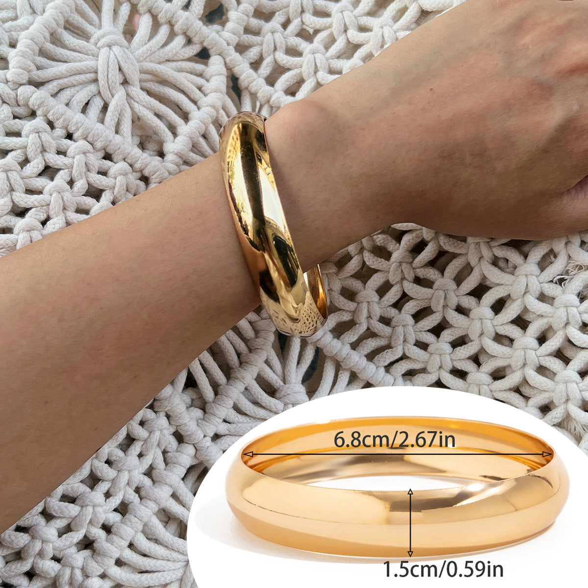 Egypt Swirl Resin Bangle - Gold 3 [RJ3IX6QS]