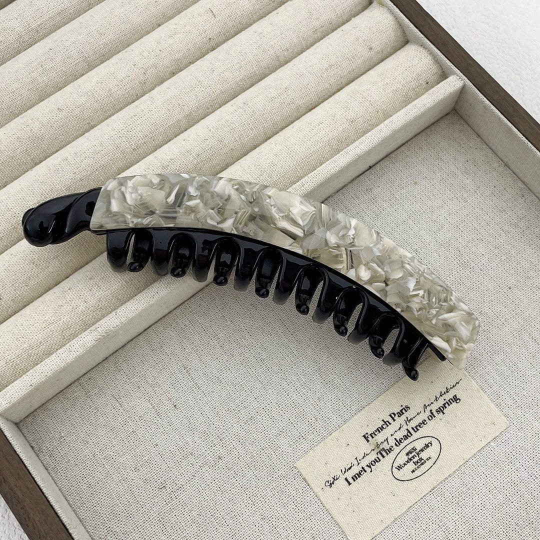 Eleonore Acetate Banana Clip - Gray [PO1UN8GV]