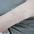 Azlynn Dainty Pearl Bracelet - Silver [W9TGEMNR]