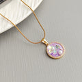 Zarah Monet Garden Necklace - Five-Petal Flower Necklace - Purple [8EDBON6A]