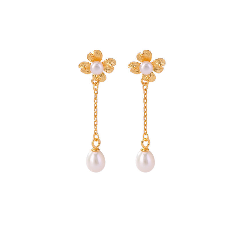 Lennon Pearl Blossom Drop Earrings