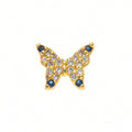 Floating Charm Locket Necklace - Full CZ Butterfly Charm [QK48Q3NJ]
