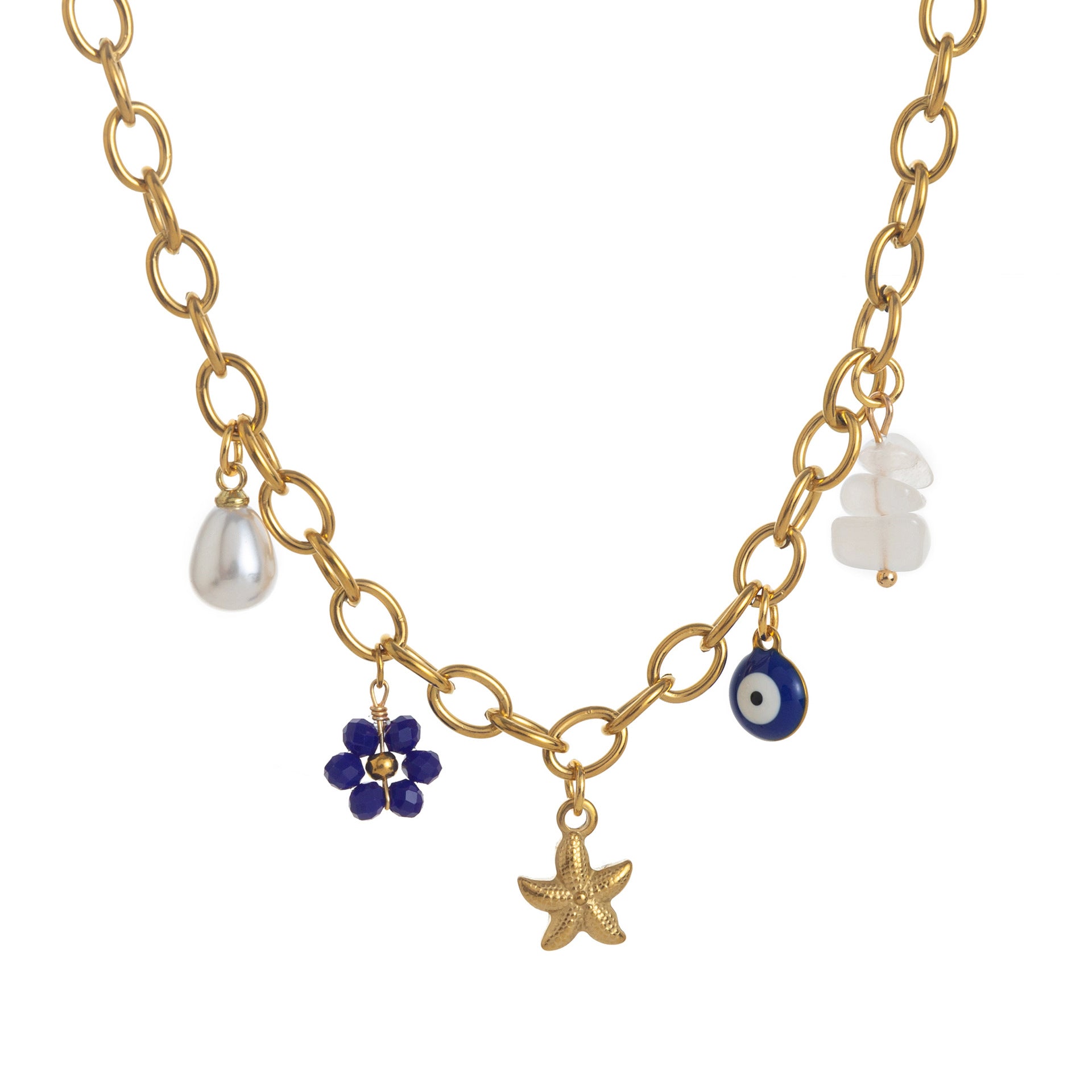 Dainty Fruit Pendant Necklace - Starfish Necklace [0NWAMBQ5]