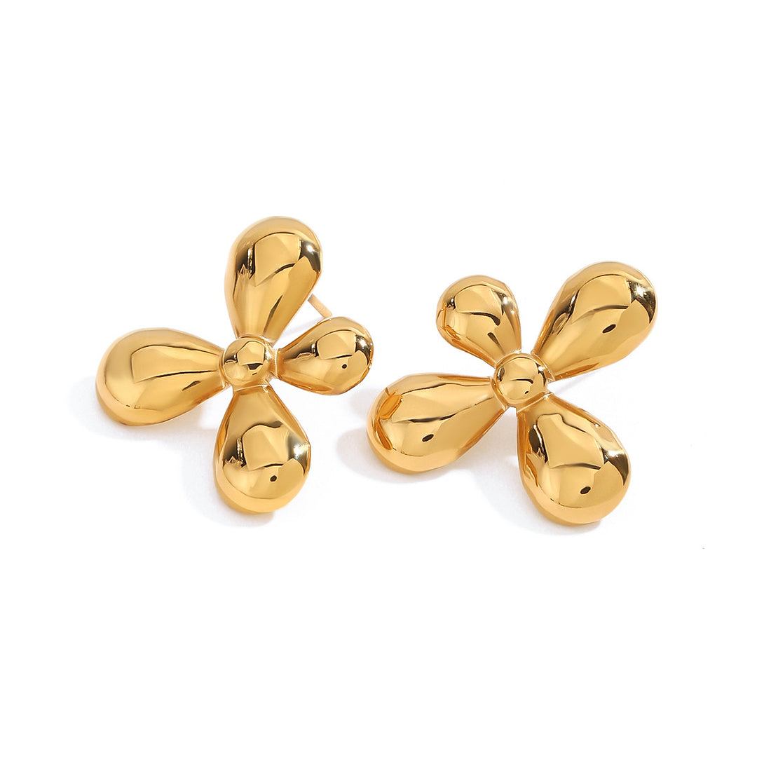 Saraya Geometric Petal Earrings [4LMBF6AJ]