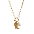 Dainty Charm Pendant Necklace - Boot U-Shape Necklace [J2XBSEPX]