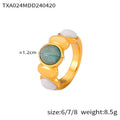 Zo Oval Stone Jewelry Set - Gold Ring - Size 6 [9E3YDTAJ]