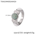 Zo Oval Stone Jewelry Set - Steel Ring - Size 8 [RC44UWZG]
