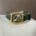 Vintage Square Dial Faux Leather Watch - Green [XFK9W7TW]
