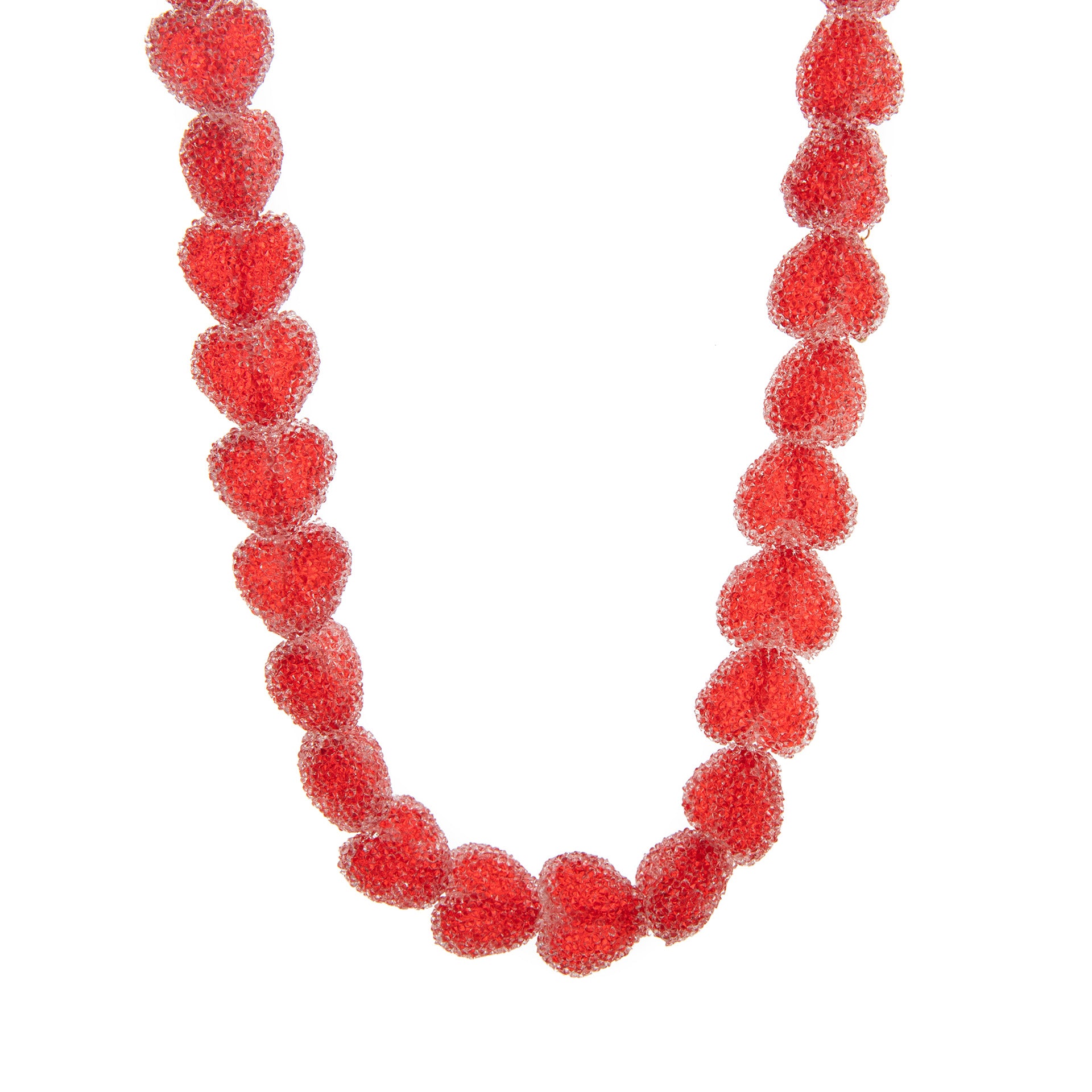 Damiya Jelly Heart Necklace - Red Necklace [Q2MNNDHE]