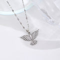 Hera Sparkling Phoenix Necklace - Silver [CY98GX5N]