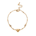 Dainty Heart Charm Adjustable Bracelet - Style D [M0LD2OU2]
