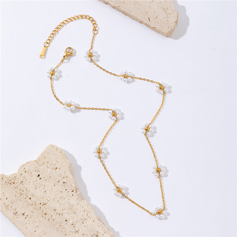 Adelle Floral Charm Jewelry Set - Necklace C [ZJ0313AG]