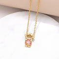 Jackson Zircon Heart Necklace - Pink [WD6084QM]