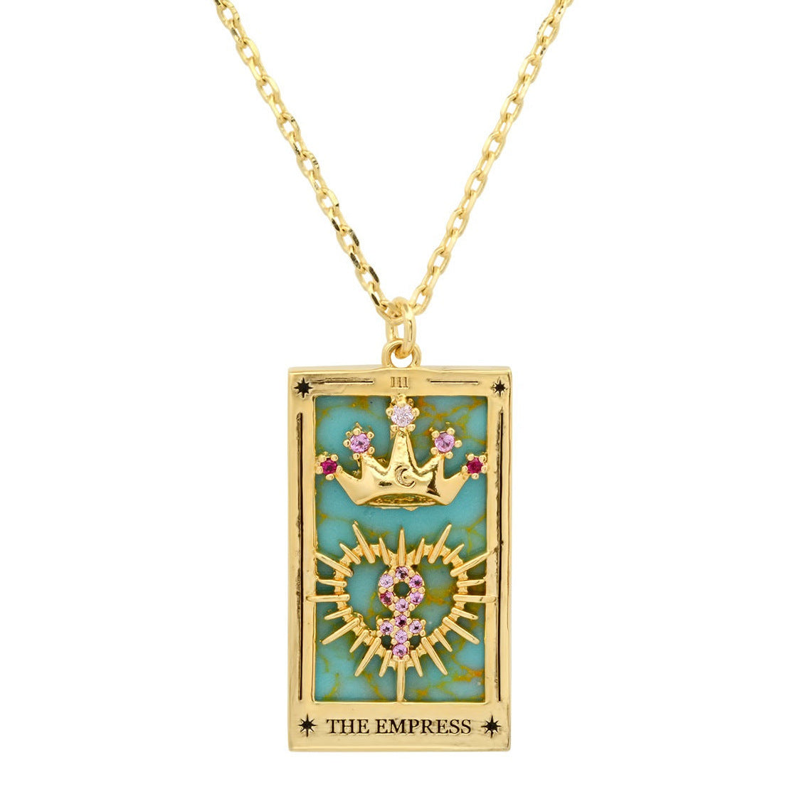Erynn Gold-Plated Tarot Necklace - The Empress [XPWX1VK7]