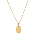 Butterfly Shell Locket Necklace - Rectangle Necklace (O-Chain) [NE43U2Z1]