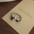 Keaton Sculptural Open Ring - Silver Large & Small Oval Ring [I1E8O0F1]
