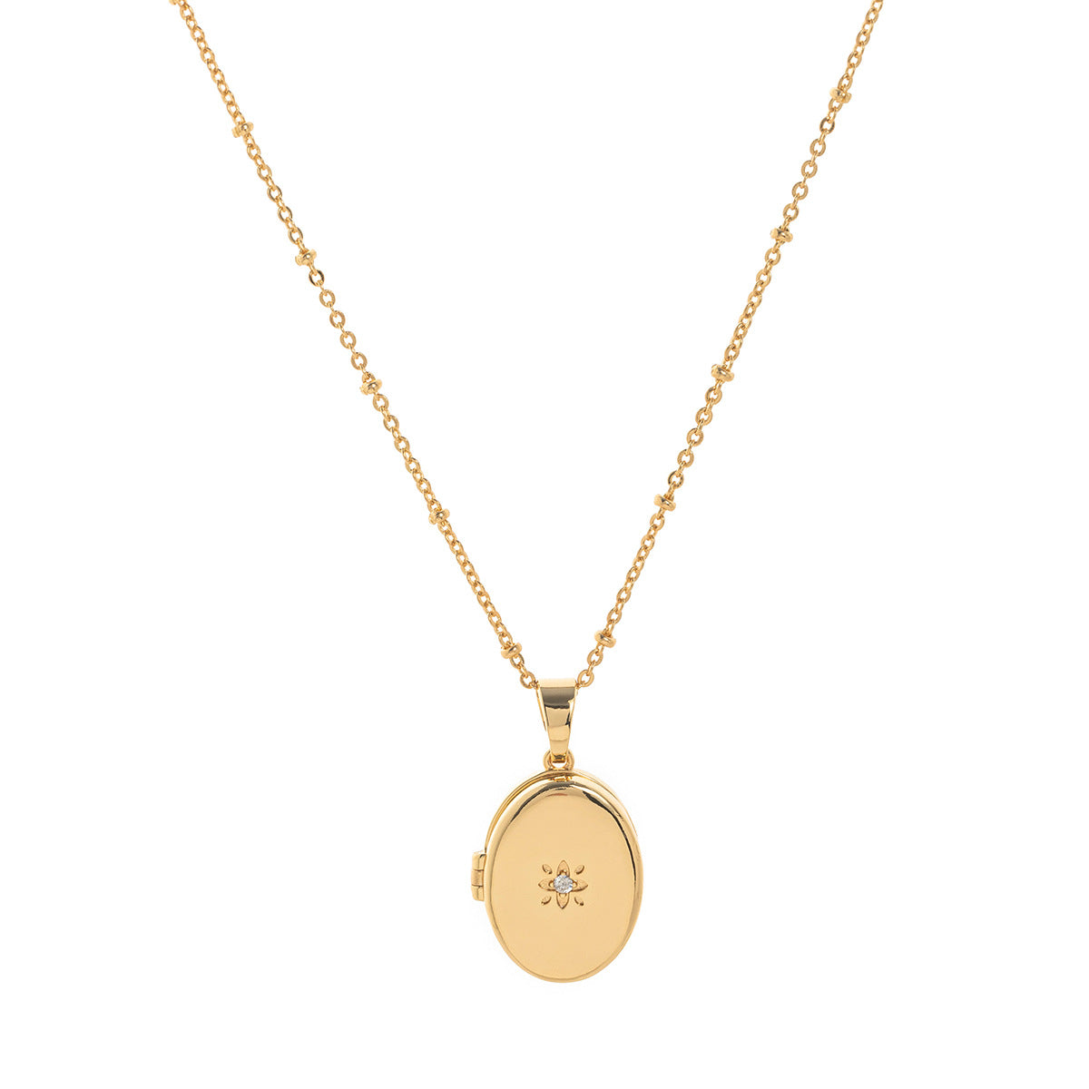 Heart Locket Pendant Necklace - Oval Necklace [XF3D14VK]