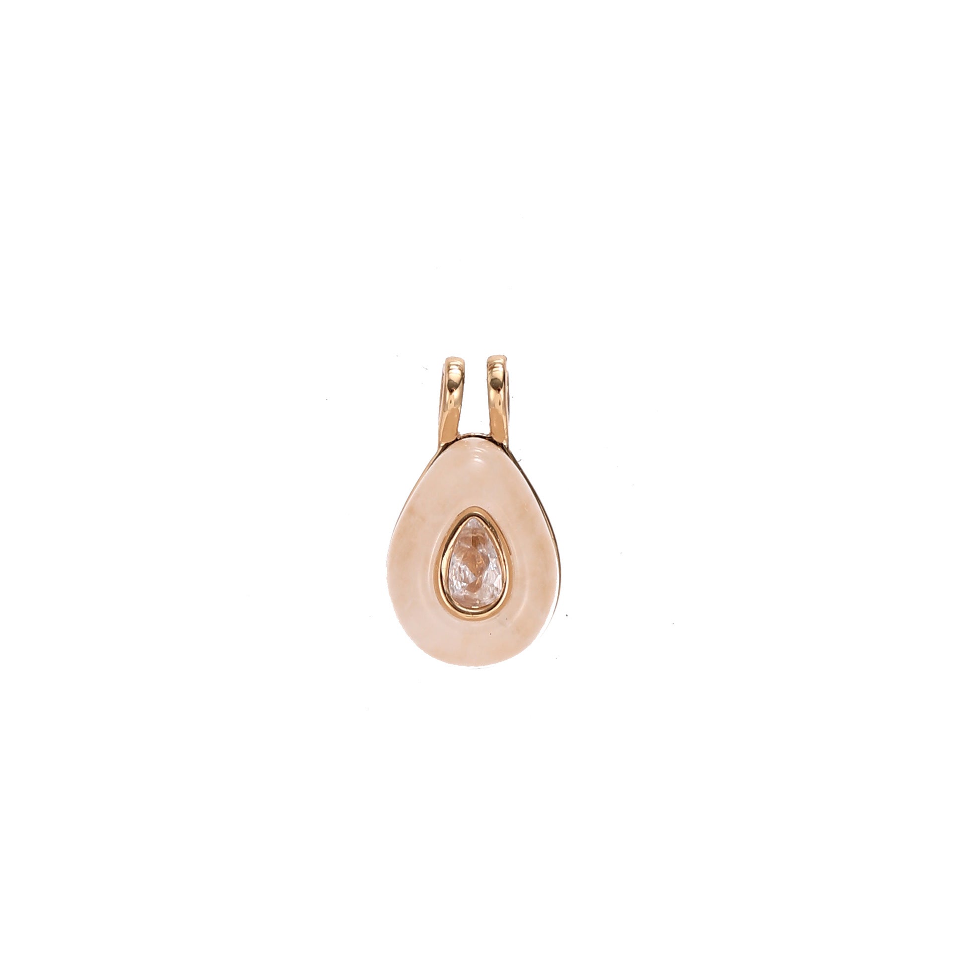 Naudia Zircon Birthstone Necklace - April (Natural Stone Pendant) [J8CXK9OJ]