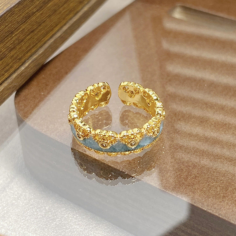 Janell Colorful Enamel Open Ring - Style 11 [HJDQ6DEC]
