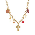 Dainty Fruit Pendant Necklace - Red Cross Necklace [RXL6RIOP]
