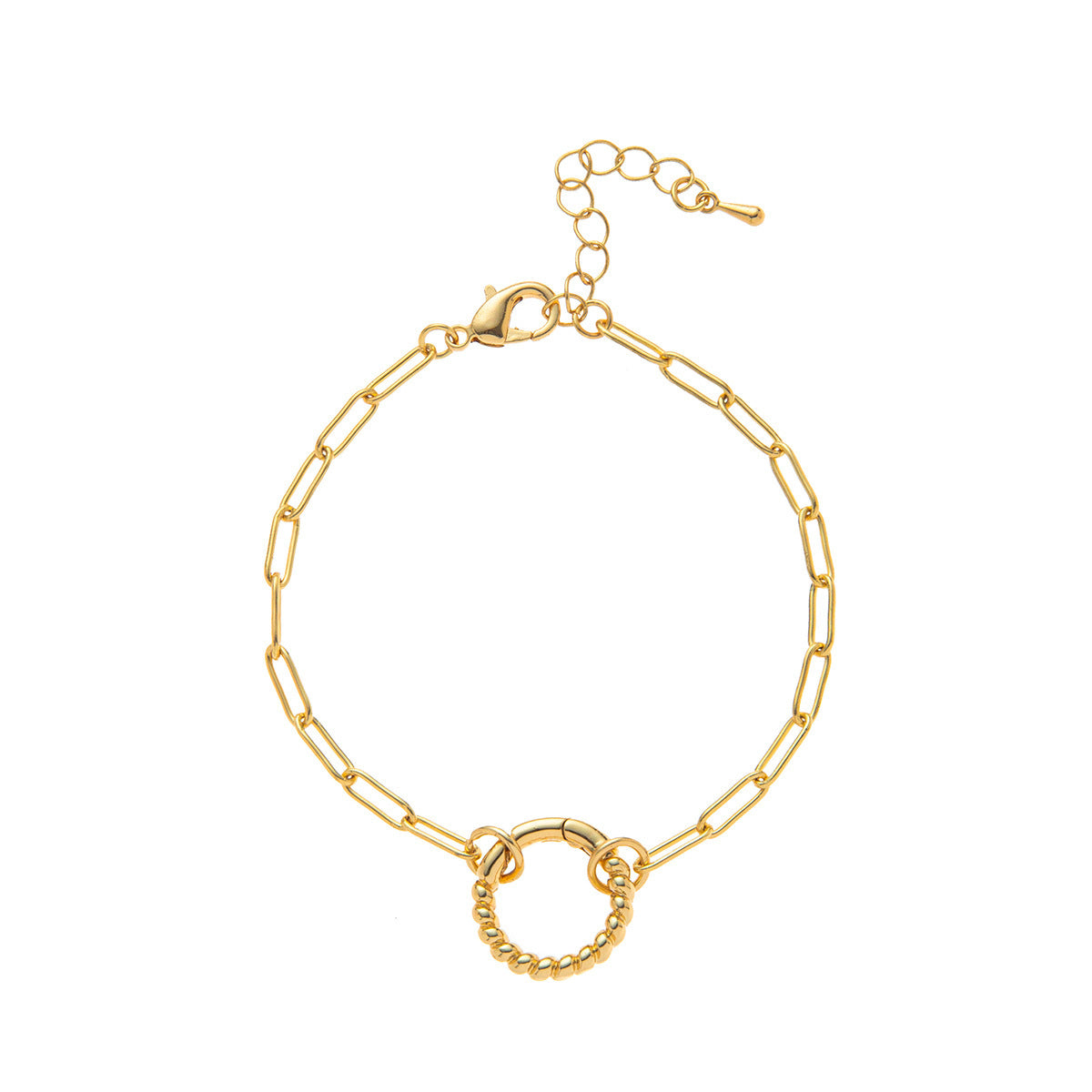 Adjustable Paperclip Chain Necklace - Style 7 Open Bracelet [G9QIH6Y6]