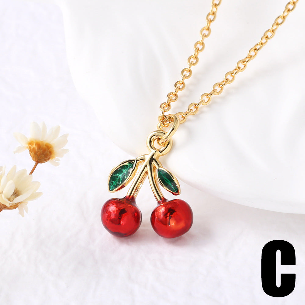 Karol Cherry Pendant Necklace - Style 3 [KYV68S7T]