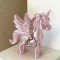 3D Printed Heart Unicorn Keychain - Satin Pink with Heart Keychain (90*80mm) PLA [L16TZ4GP]