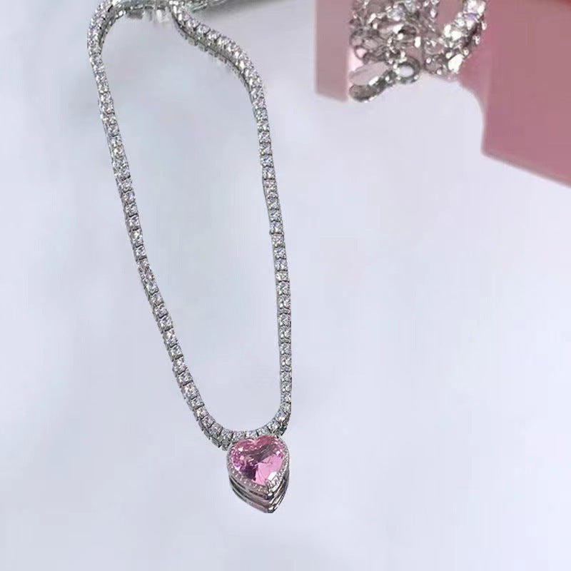Gioia Pink Heart Jewelry Set - Pink [V7LF53PN]