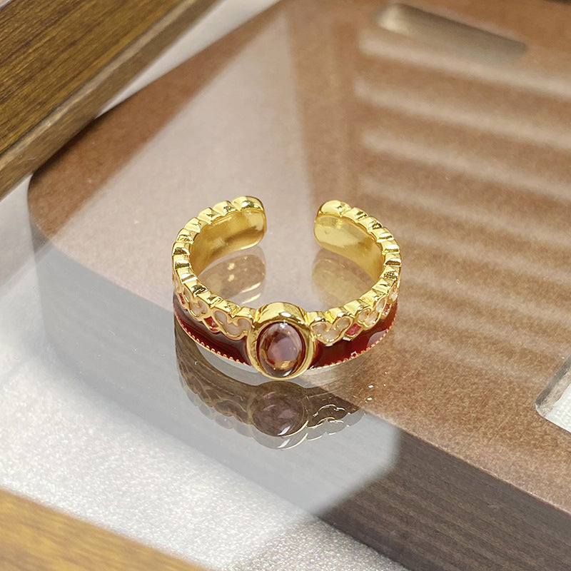 Janell Colorful Enamel Open Ring - Style 17 [4ZCZCXG6]