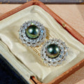 Tahitian Green Mother-of-Pearl Earrings - Stud Earrings (In Stock) [0XHOQAV6]