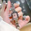 Mother-of-Pearl Square Bracelet Watch - Rouge Pink (with Bracelet & Gift Box) [N9ADVTOV]