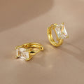Arlo Square Zircon Drop Earrings - Gold [IIYNHEZ4]