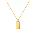 Initial Pendant Box Chain Necklace - Style R [3X1V4OPU]