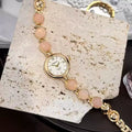 Natural Stone Bracelet Watch - Pink [L3O4TFF7]