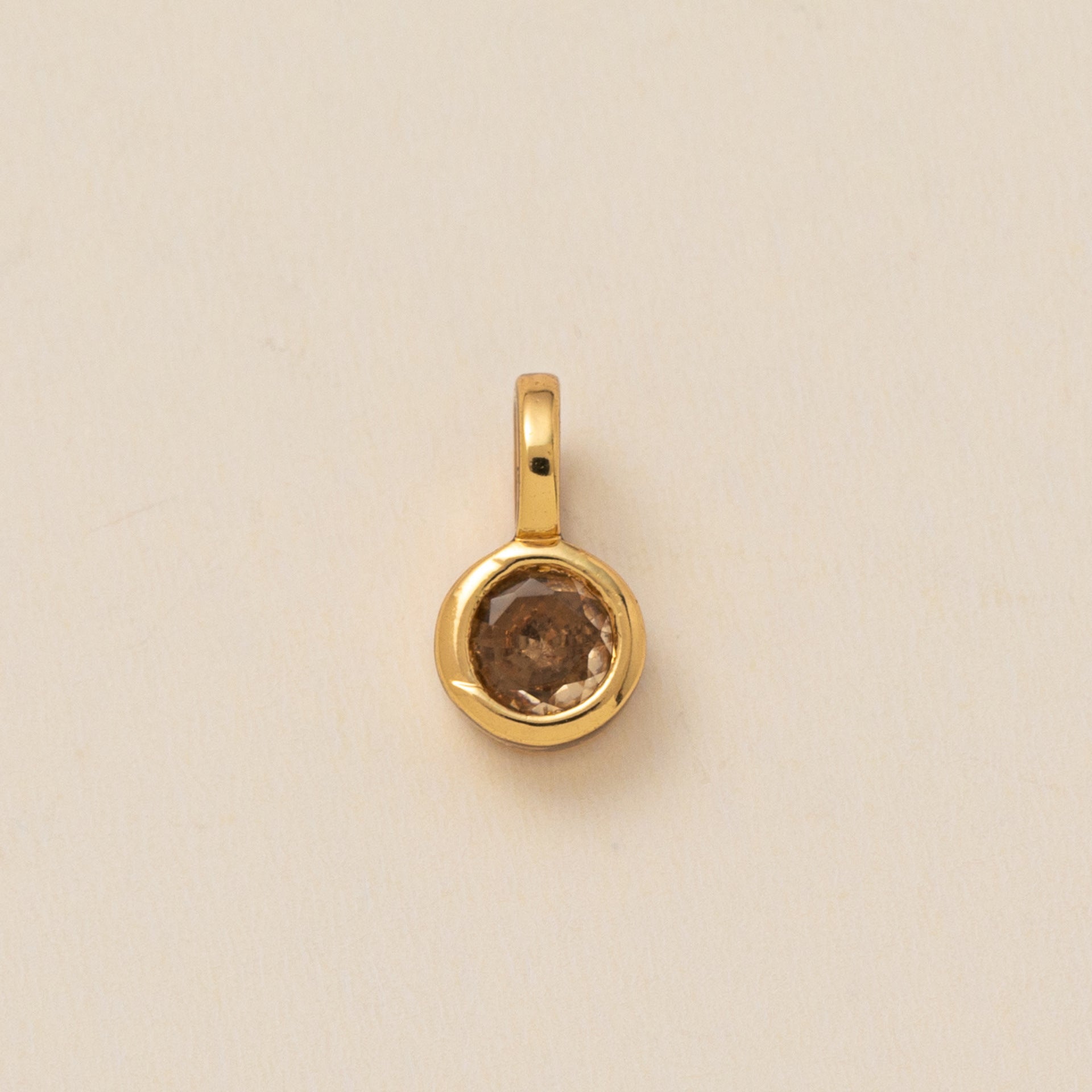Gisselle Dainty Birthstone Necklace - Round November Pendant [2NDTCC1V]