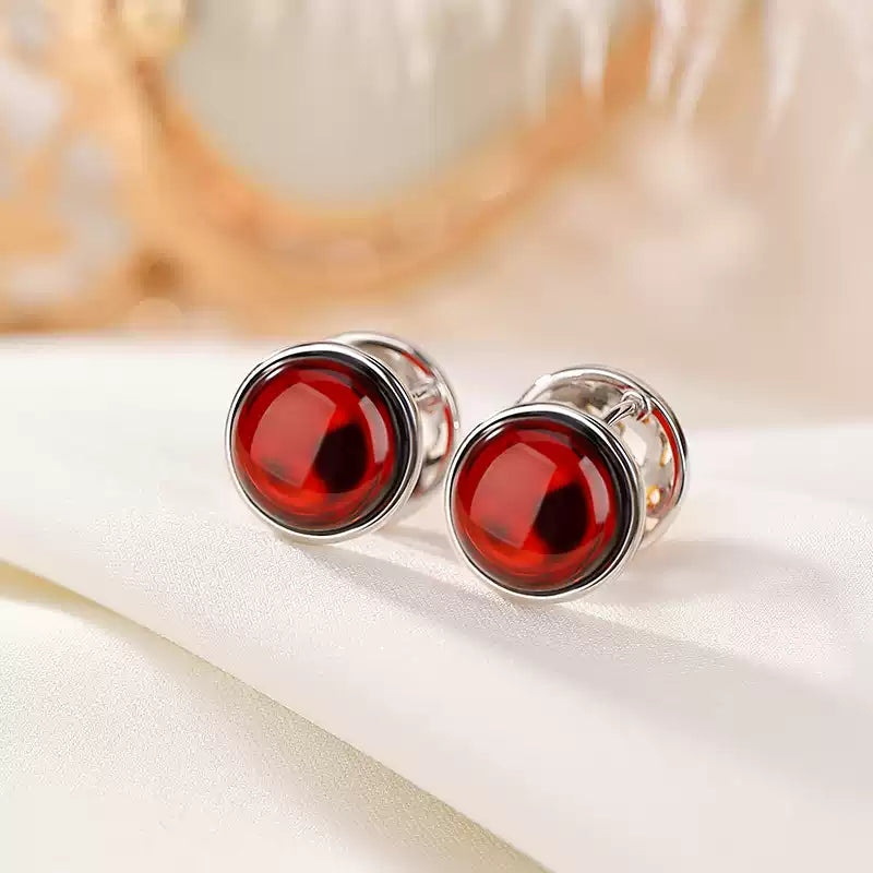 Heidi Garnet Stud Earrings