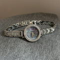 Mother-Of-Pearl Bracelet Watch - Silver / Dark Blue Dial [31T628JF]