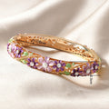 Jream Cloisonne Tulip Bracelet - Purple Floral [3NXNUSWG]