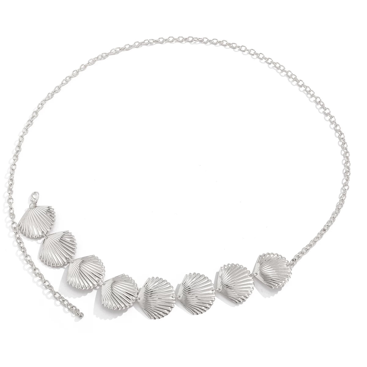 Missy Jewelry - Zeynep Shell Charm Waist Chain - Silver Color
