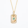 Tariah Zircon Constellation Necklace - Pisces (Smooth Back) [LSABC1BY]