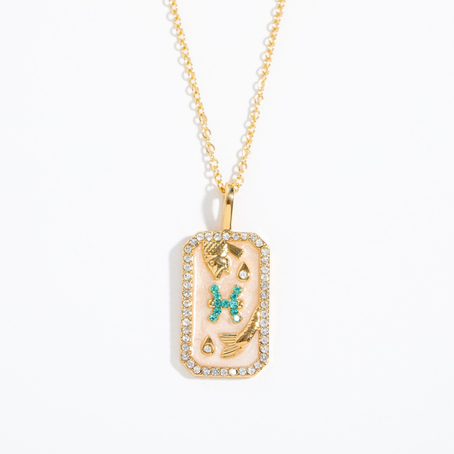Tariah Zircon Constellation Necklace - Pisces (Smooth Back) [LSABC1BY]