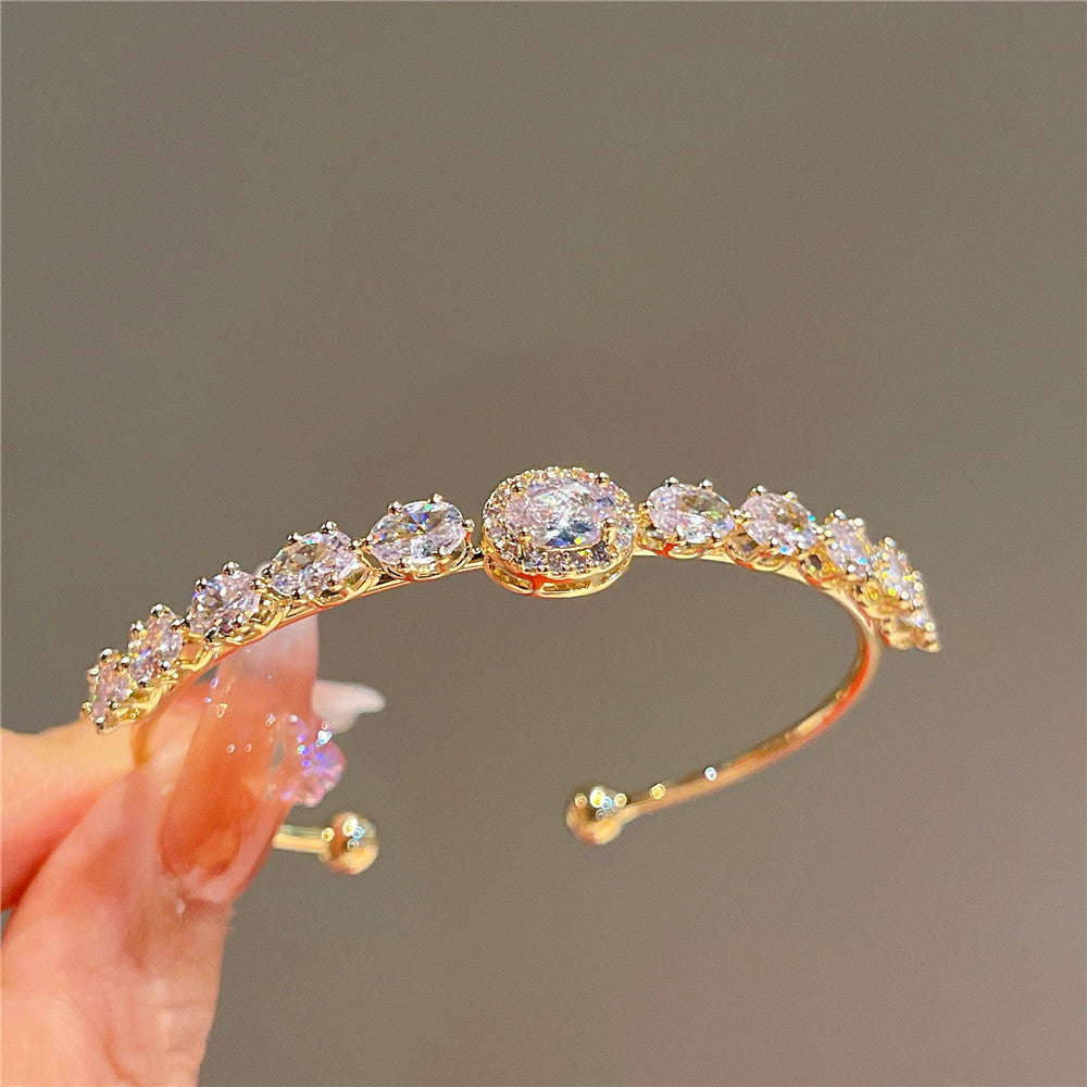 Remmington Zircon Duo Bracelet - White Zircon [GMJGFNYK]