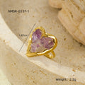 Alasia Heart Stone Ring - Purple [7KMZ883Z]