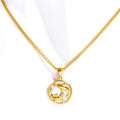 Tamera Zodiac Coin Necklace - Pisces - Gold [NDW4O8KE]