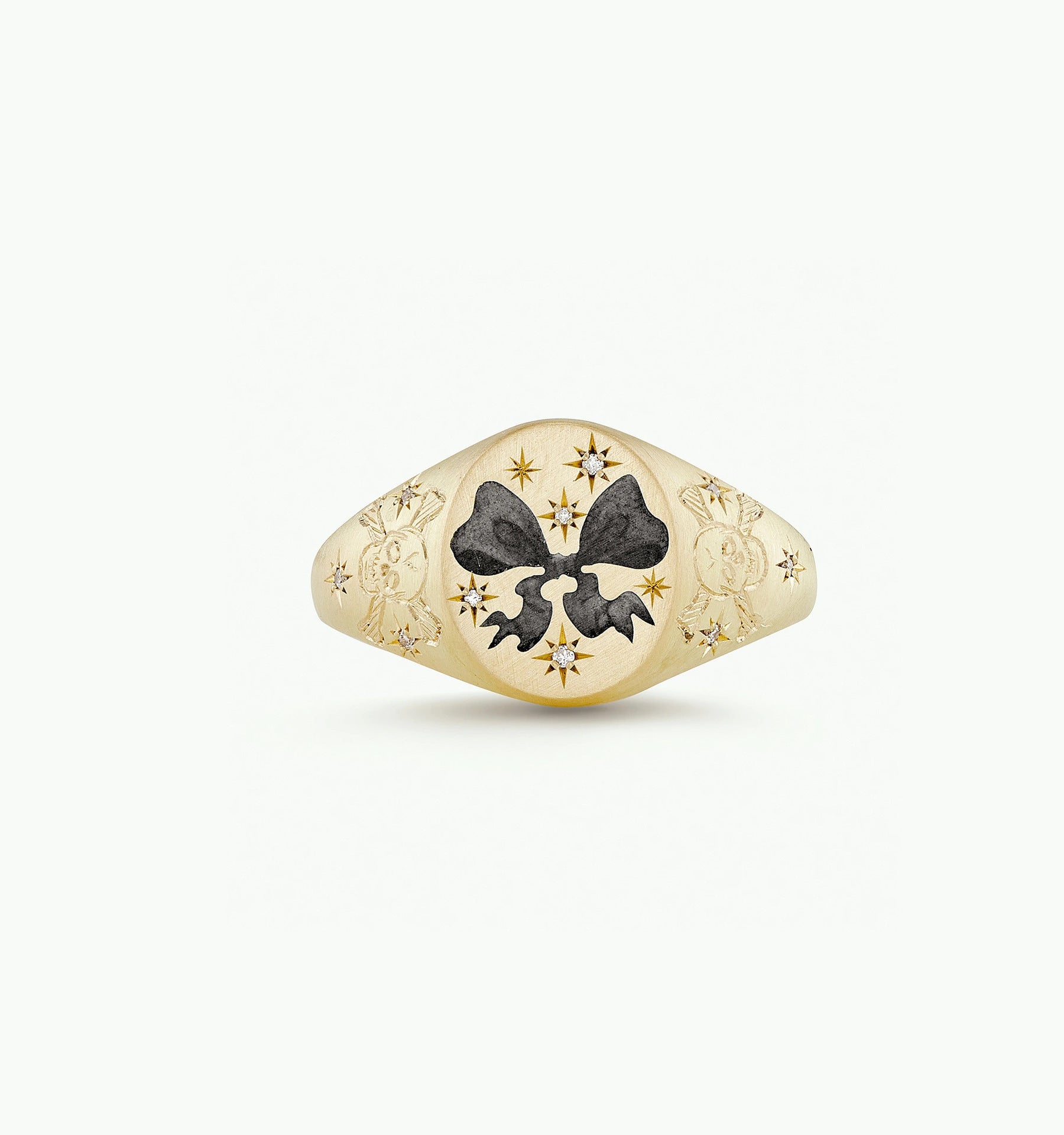 Camreigh Titanium Statement Ring - Black Bow [TCEKPHIC]