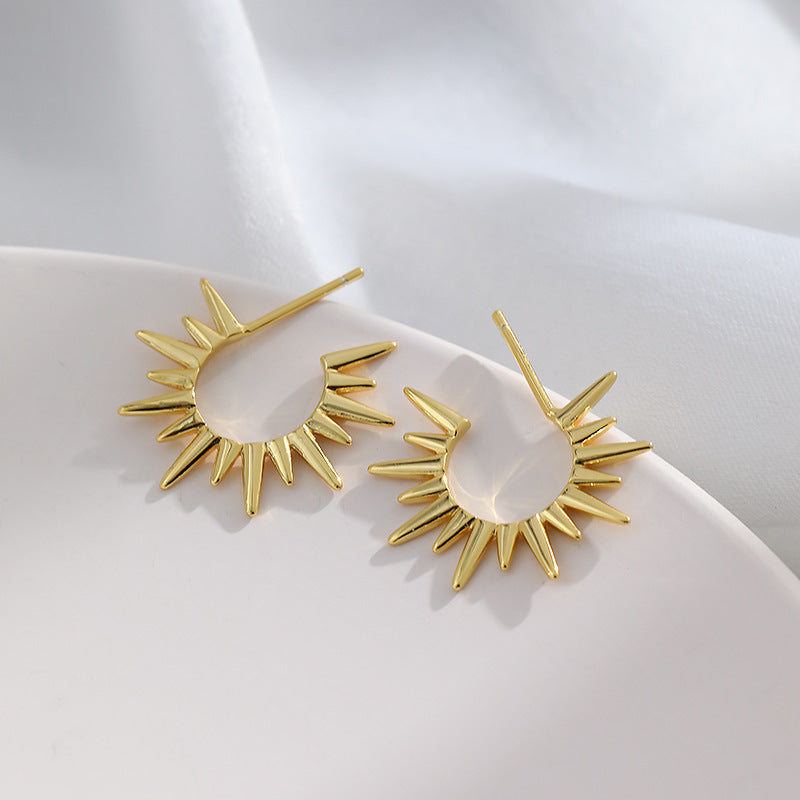 Allyanna Sunflower Drop Earrings - Gold [1TZ213NW]