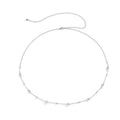 Lanora Crystal Body Chain - Silver Clear Stone