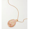 Vintage Locket Pendant Necklace - Pink Locket Necklace [DCQ9PBD1]